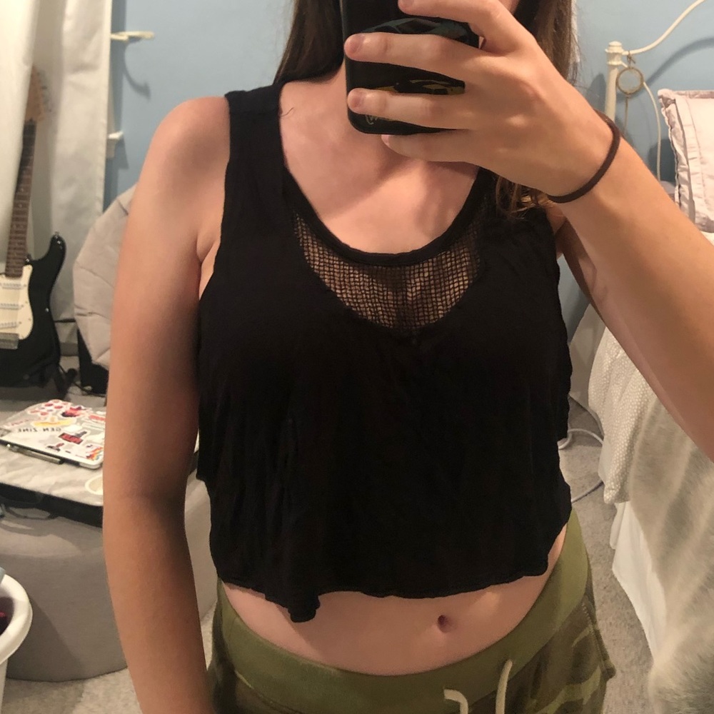 EMMA AND SAM MESH CROP TOP